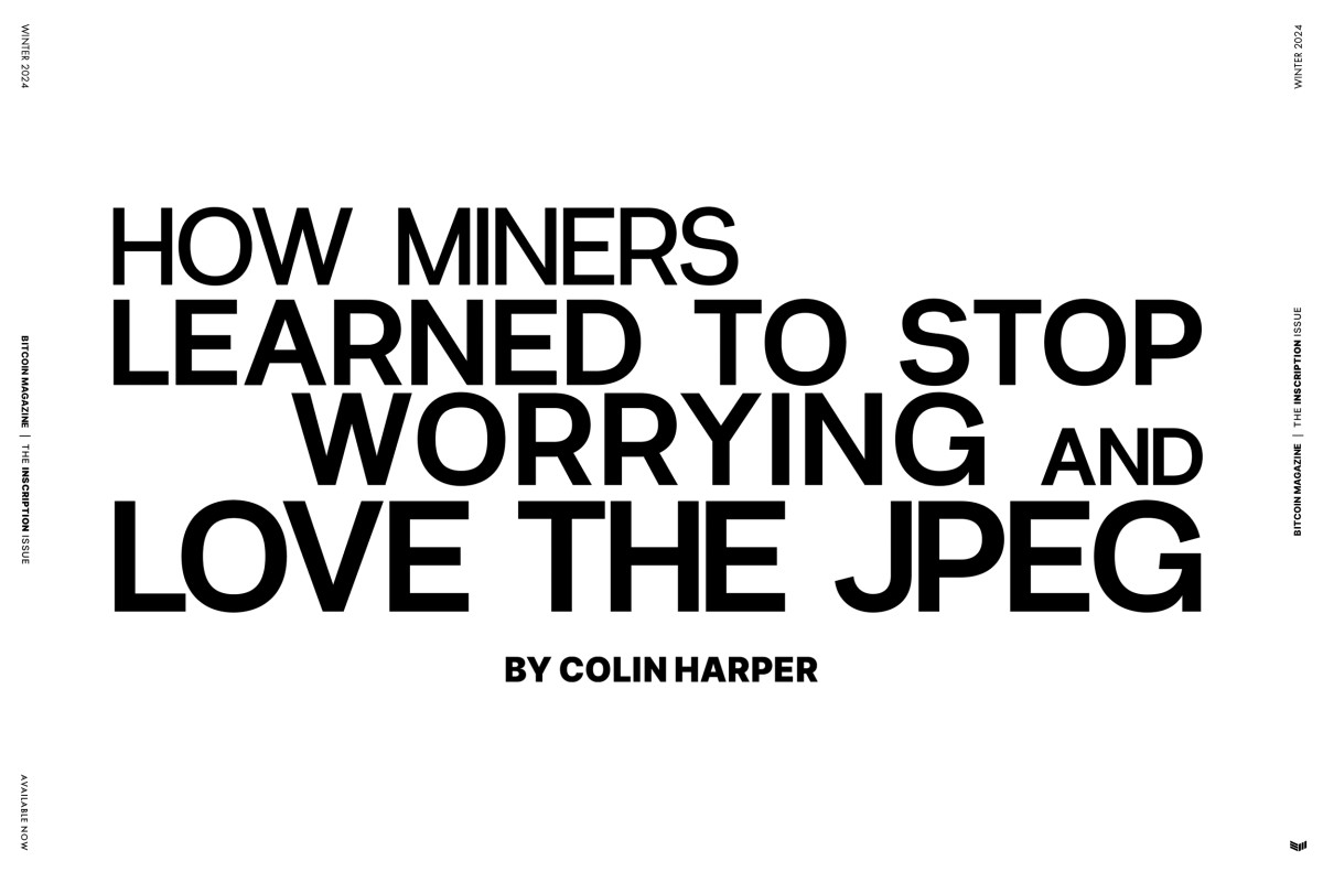 How Miners Learned to Stop Worrying and Love the JPEG