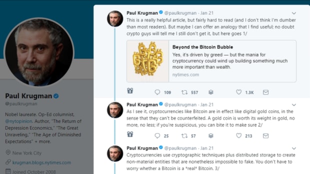 Op-ed - Op Ed: Here’s What Paul Krugman Got Wrong in His Bitcoin Tweetstorm