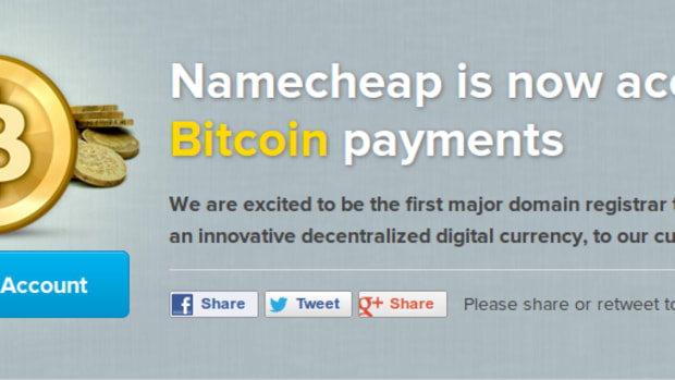 Op-ed - Namecheap Latest to Accept Bitcoin