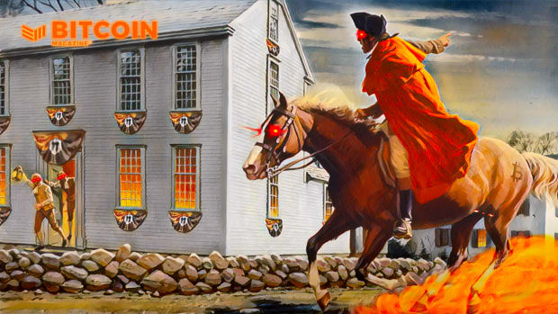The American revolution was a time of great change like bitcoin brought by Paul revere on a horse top photo.