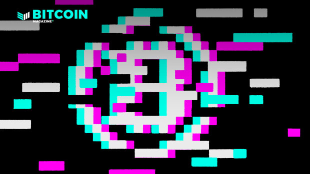 Technical Bitcoin development and coding can be represented by a pixelated Bitcoin logo. Top photo