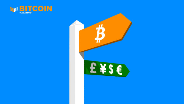 Bitcoin offers an alternative path to fiat like the dollar or pound, and its road sign is orange. Top photo.