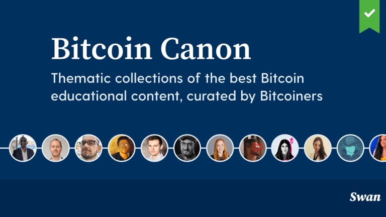 Swan Bitcoin Launches Bitcoin ‘Canon’ Resources Hub