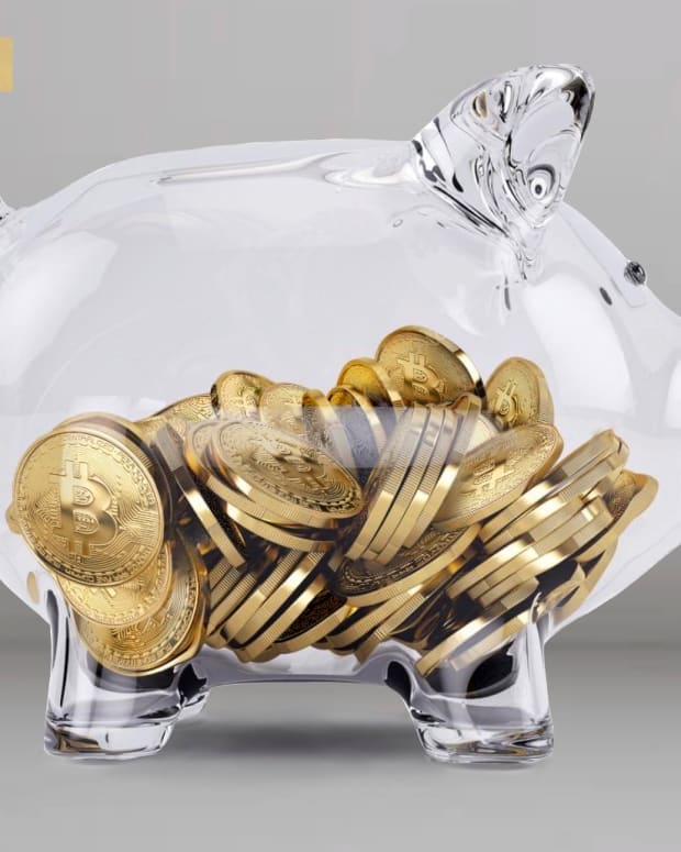 Saving your bitcoin, not in a literal piggy bank, is a great practice top photo.