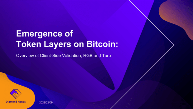 emergence of token layers on bitcoin RGB and Taro, both tokenizing Bitcoin, take two different approaches to development
