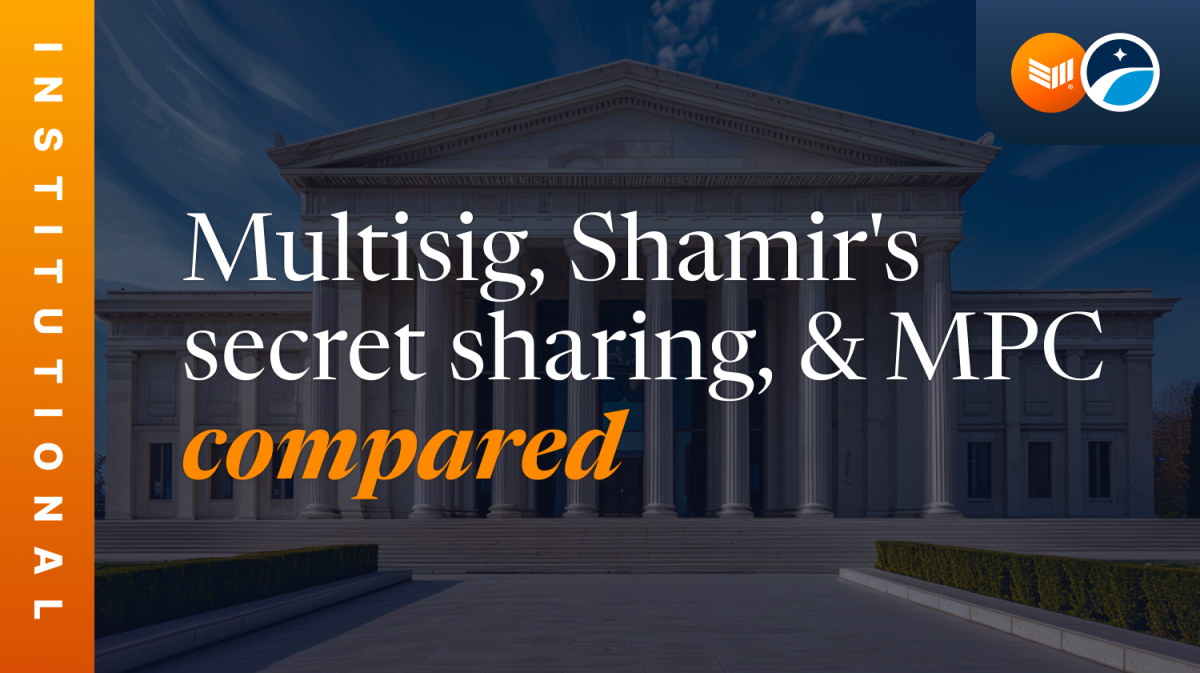 Multisig, Shamir's secret sharing, & MPC compared 