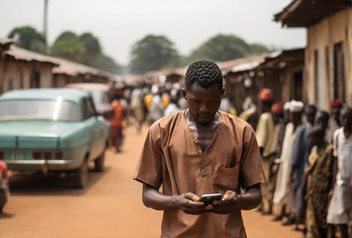 default someone using a mobile phone in nigeria 0