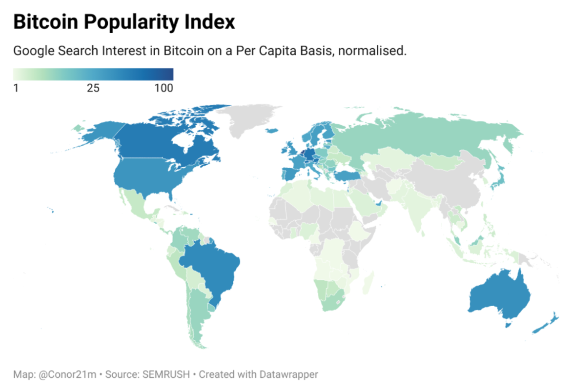 The Bitcoin Popularity Index (BPI) – A Measure of Bitcoin Interest Around The World