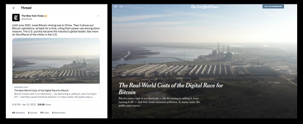 Photo of Did The New York Times Publish Manipulated Footage Of A Bitcoin Mine?