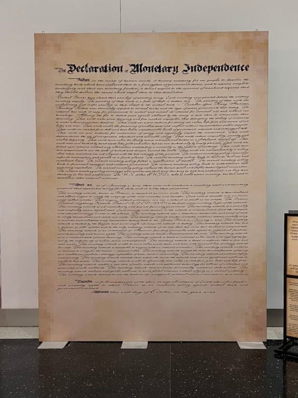 declaration of monetary independence