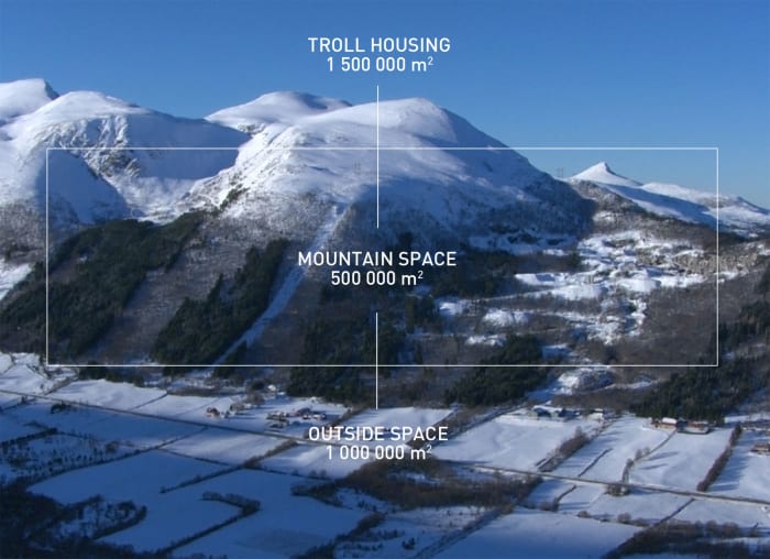 troll housing mountain space