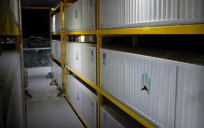 Northern Data’s mining containers in Lefdal Mine, Måløy. Source: Northern Data.