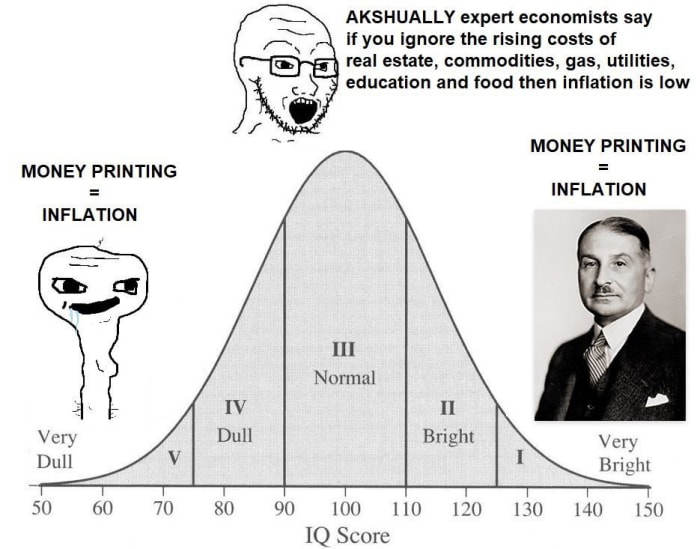 Money printing is inflation Aleks Svetski meme