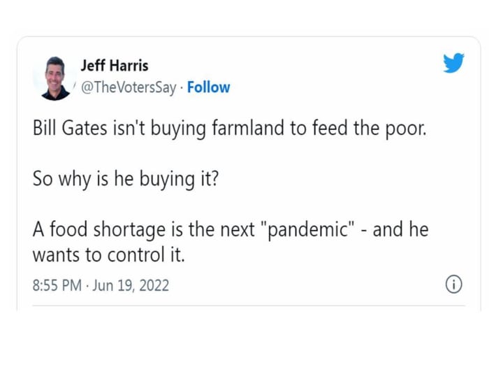 bill gates buying agricultural farmland tweet