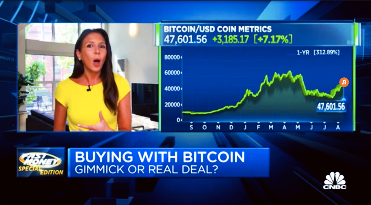 CNBC Video Says Bitcoin Is Store Of Value But Not Currency, Misses The Big Pi...