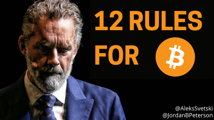 The first chapter of Jordan Peterson’s “12 Rules For Life” relates to Bitcoin socially, evolutionarily, economically and psychologically.