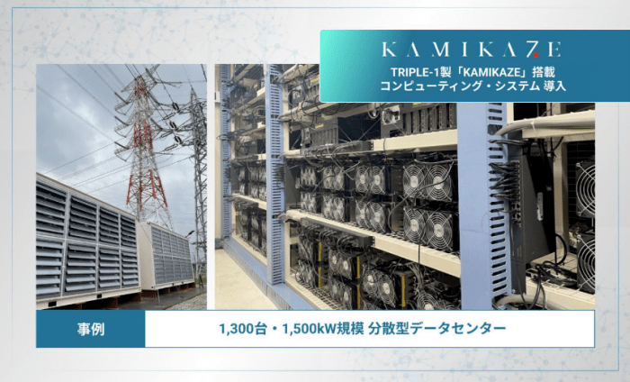 TEPCO's bitcoin mining pilot endeavor in Tokyo with TRIPLE-1. (Image/TEPCO)