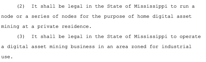 Excerpt of Mississippi’s bill