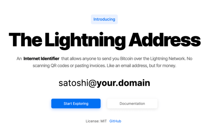 the lightning address satoshi domain
