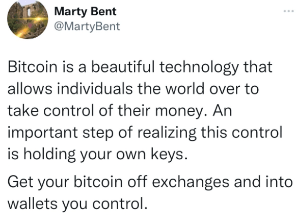 Marty bent exchange bitcoin