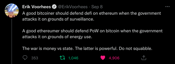 Erik voorheen bitcoin tweet'i