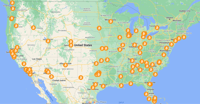 bitcoin meetup locations in the United States