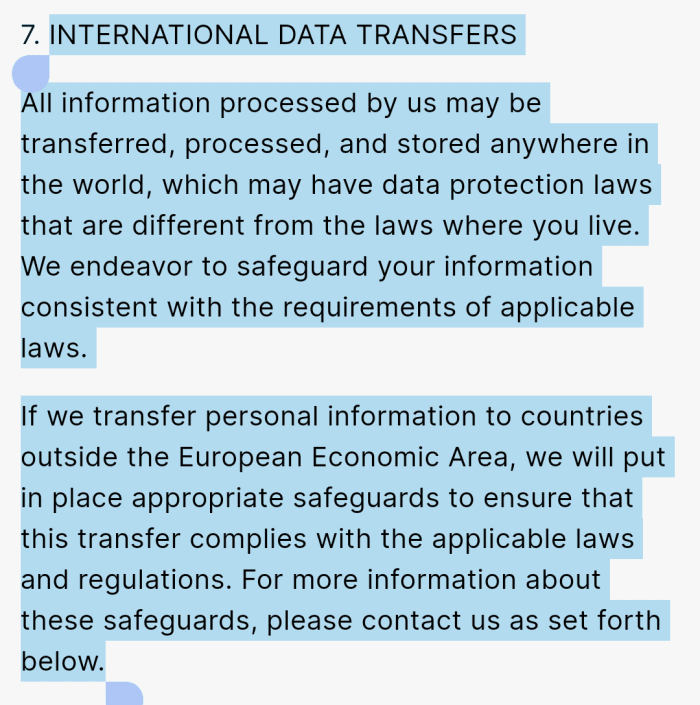 Source: FTX Privacy Policy (disclosure in the event of merger, sale, or other asset transfers)