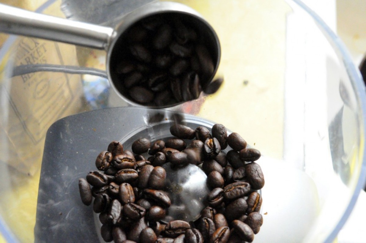 Grinding coffee for french press