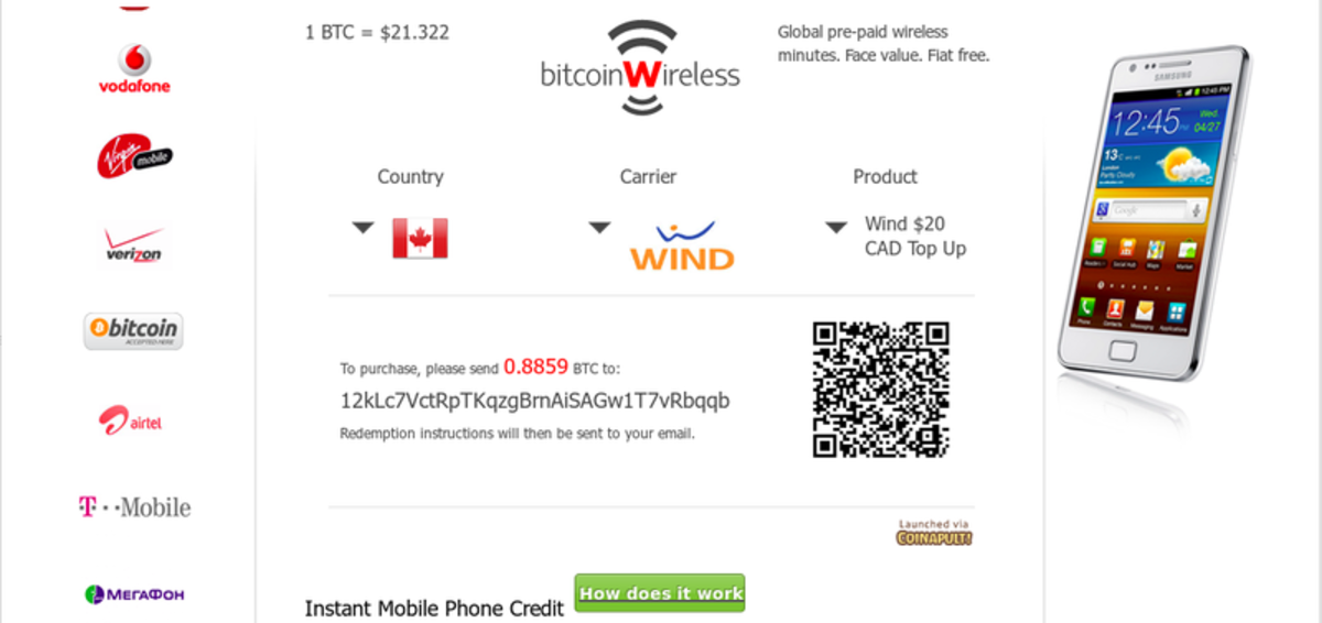 Op-ed - BitcoinWireless: Top Up Your Phone Plan with Bitcoins