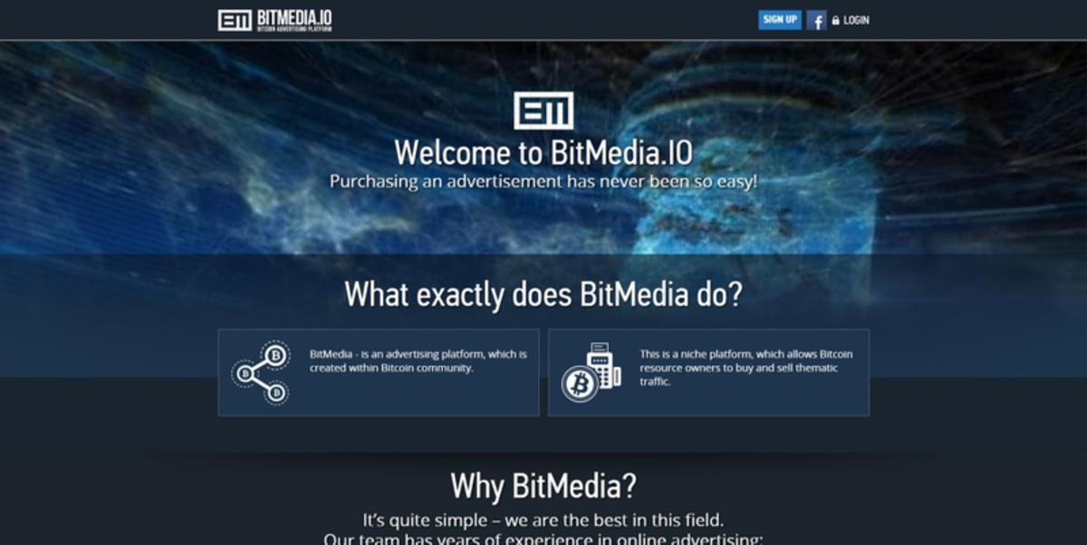 Op-ed - Bitcoin Advertising Platform BitMedia.IO Receives $100 000 Investment Offering Professional Bitcoin And Cryptocurrency Ad Options