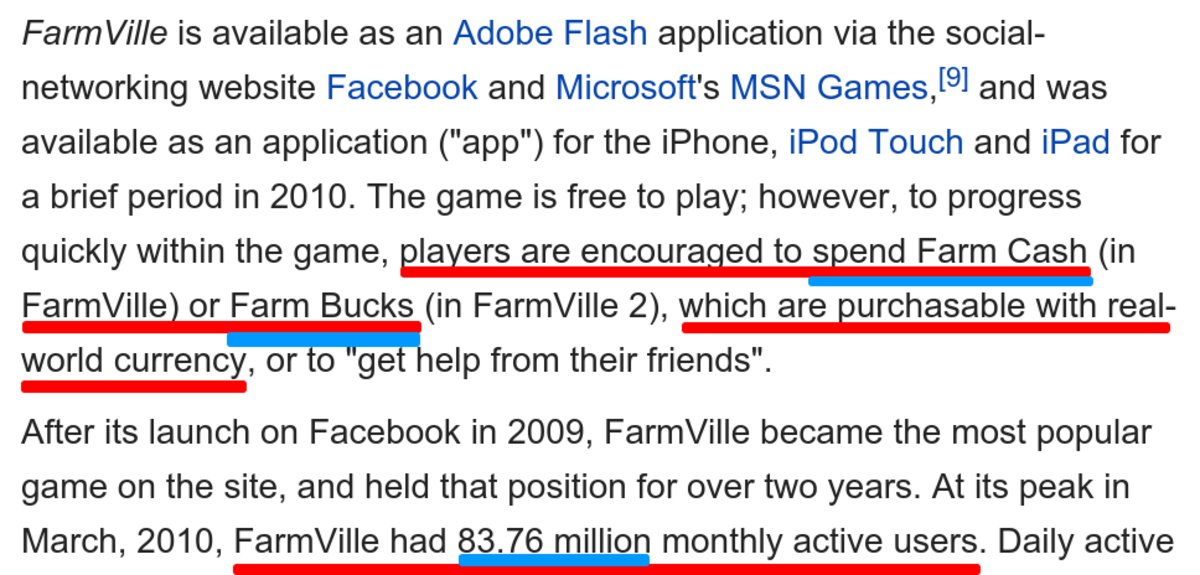 Source: Wikipedia’s entry on FarmVille