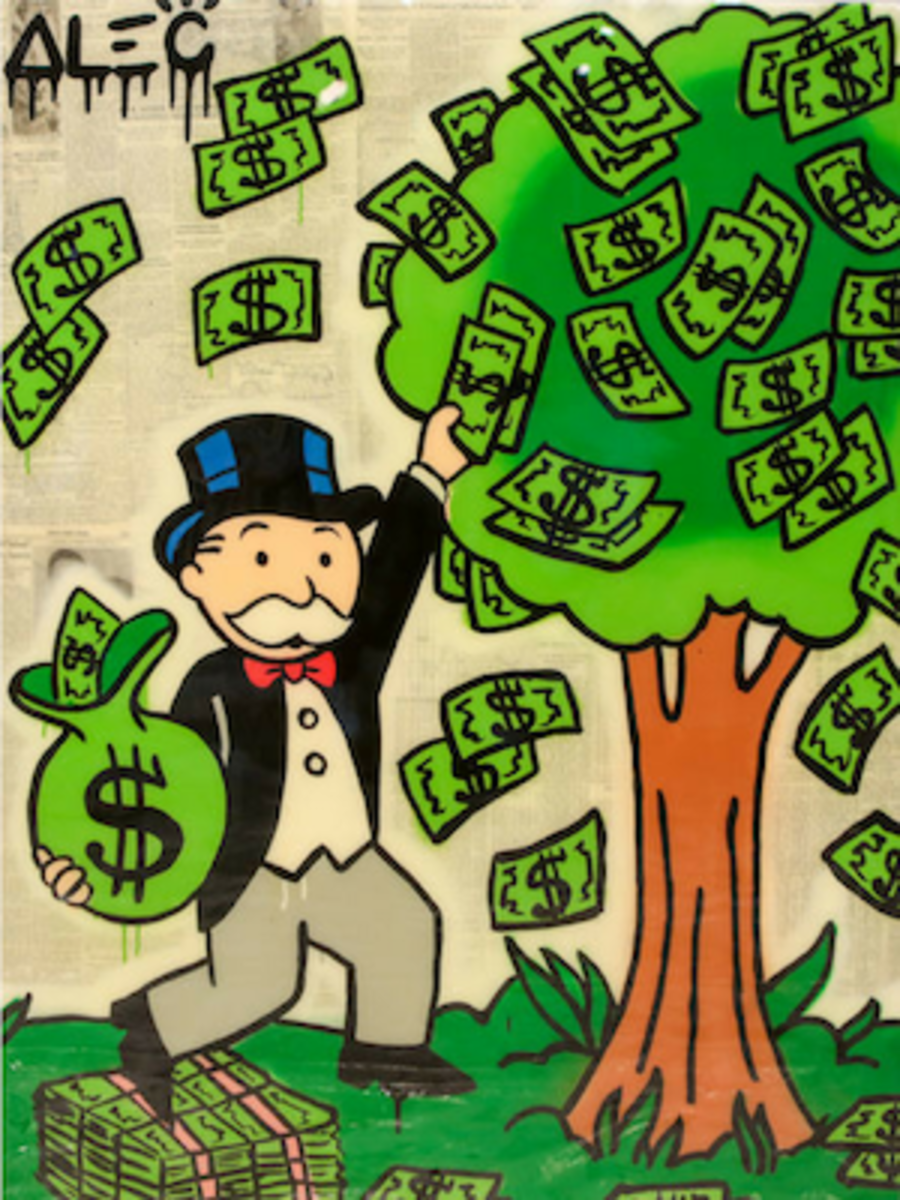 What our monetary supply looks like nowadays. Source: Alec Monopoly , “The Tree Of Life”