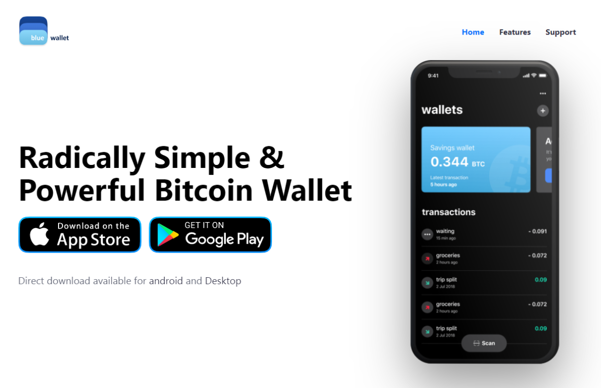 Blue Wallet has advanced features, like Lightning Network options, so it's a great tool for learning. 