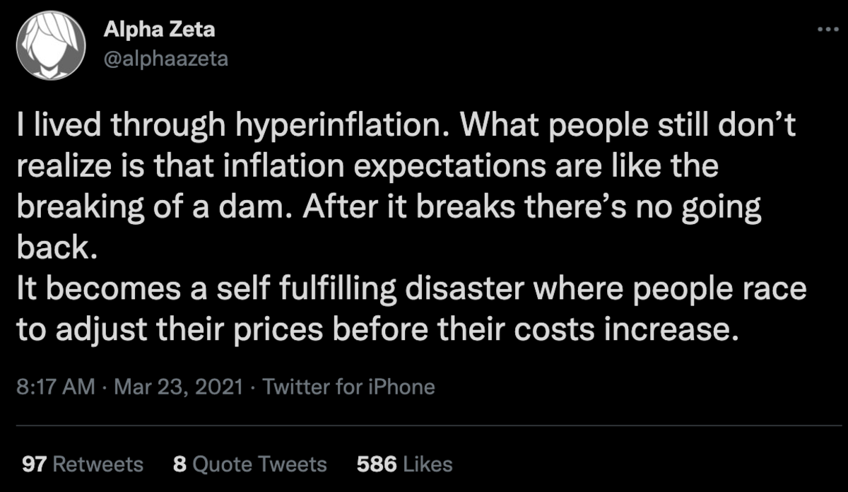 "Weimar signs" that the fiat money system is entering hyperinflationary territory keep appearing, making the case for bitcoin.