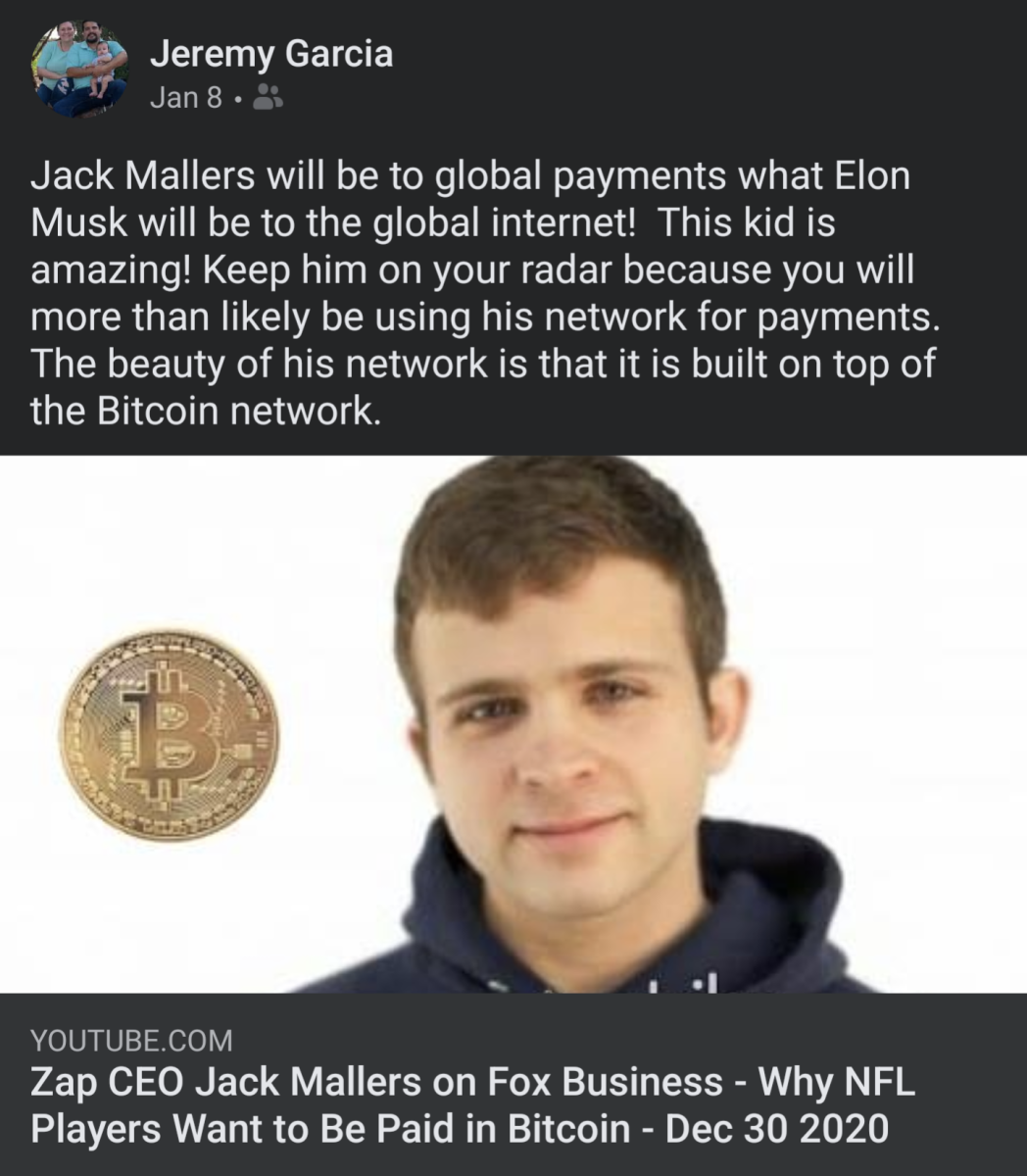 Jack Mallers strike post on Facebook