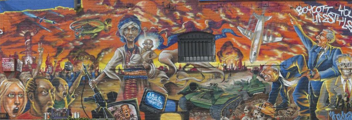 Boycott Your Lifestyle, 2002, Spray paint mural (Echo Park, Los Angeles)