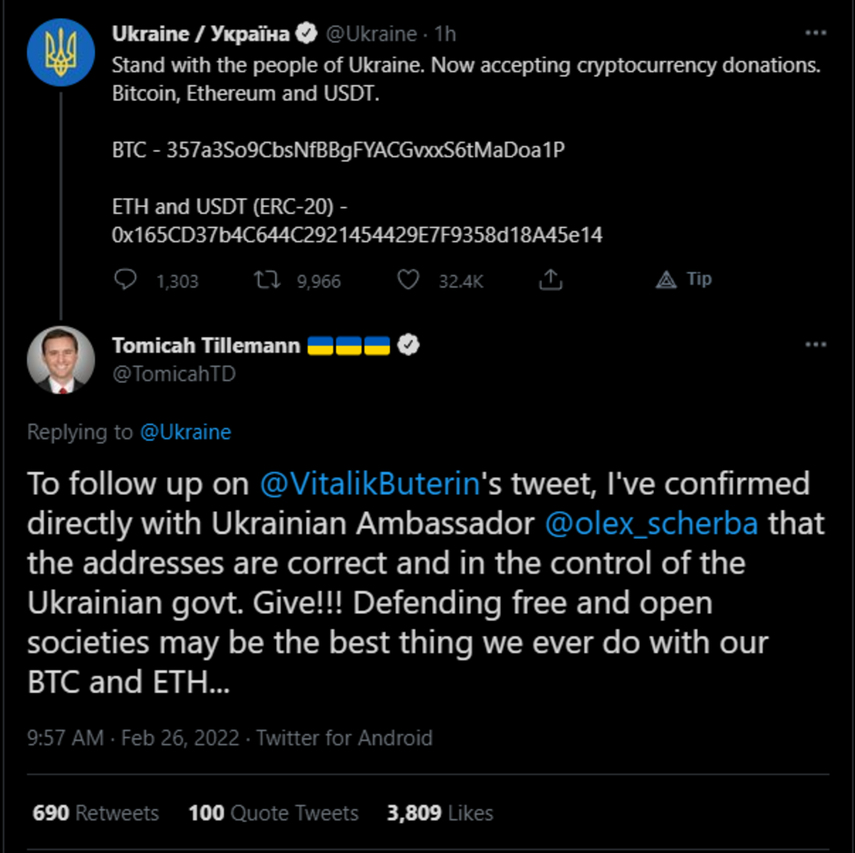 As the conflict between Ukraine and Russia propels social media reports and donations made in bitcoin, it underscores our decentralizing world.