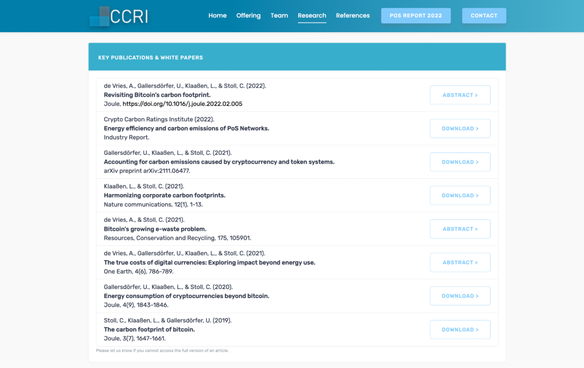 ccri list of works