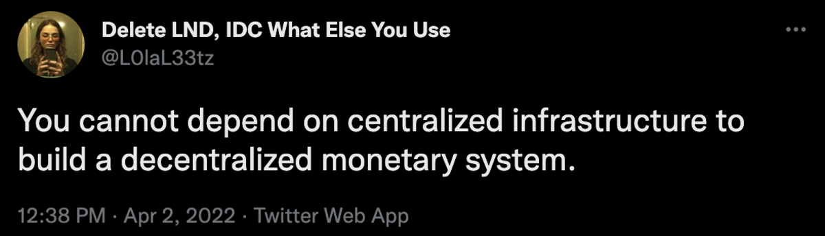 lolaleets tweet on monetary system