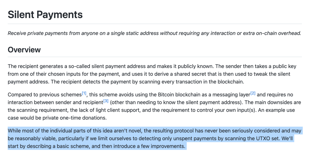 By sharing a secret between a receiver and sender, then scanning the Bitcoin blockchain for the transaction, users gain more privacy thanks to a new proposal.