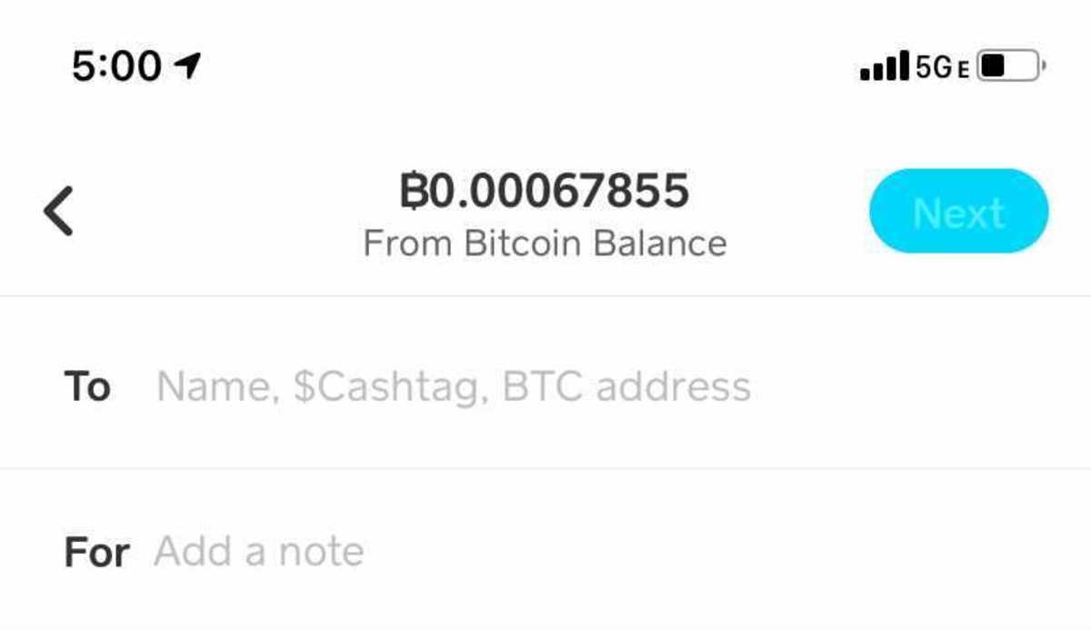 Cash App lets users send cryptocurrency using a bitcoin address or $Cashtag