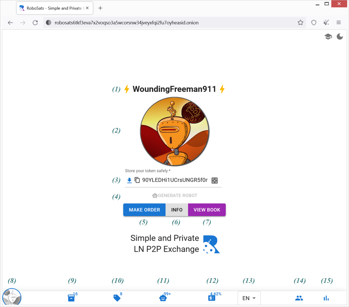 Robosats example of simple and private exchange