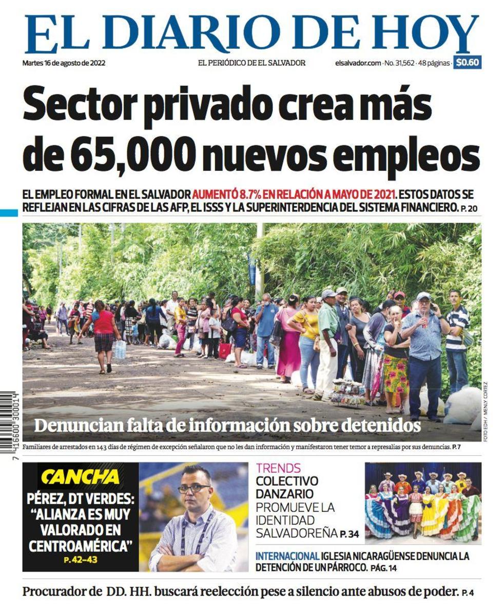 El Diario De Hoy El Salvador newspaper