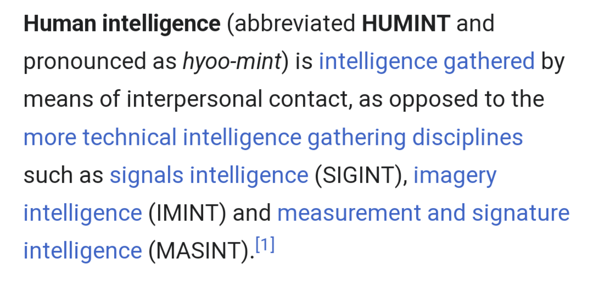human intelligence wikipedia