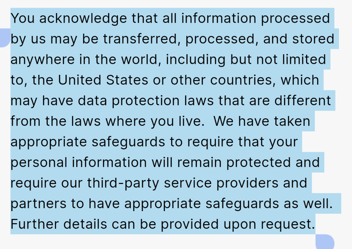 Source: FTX Privacy Policy (disclosure in the event of merger, sale, or other asset transfers)