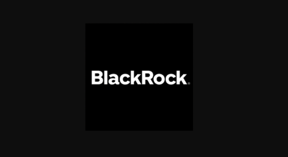 The logo of Bitcoin ETF applicant Blackrock.