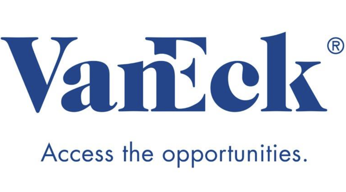 The logo of Bitcoin ETF applicant VanEck.