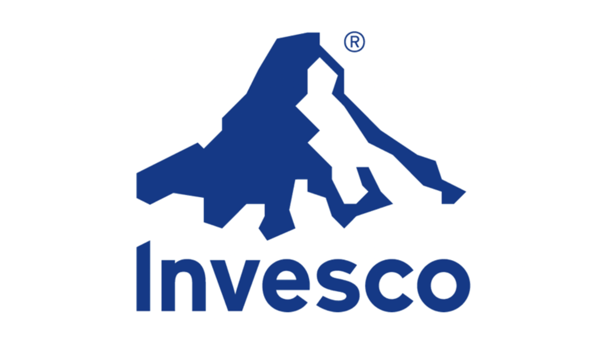The logo for Bitcoin ETF applicant Invesco.