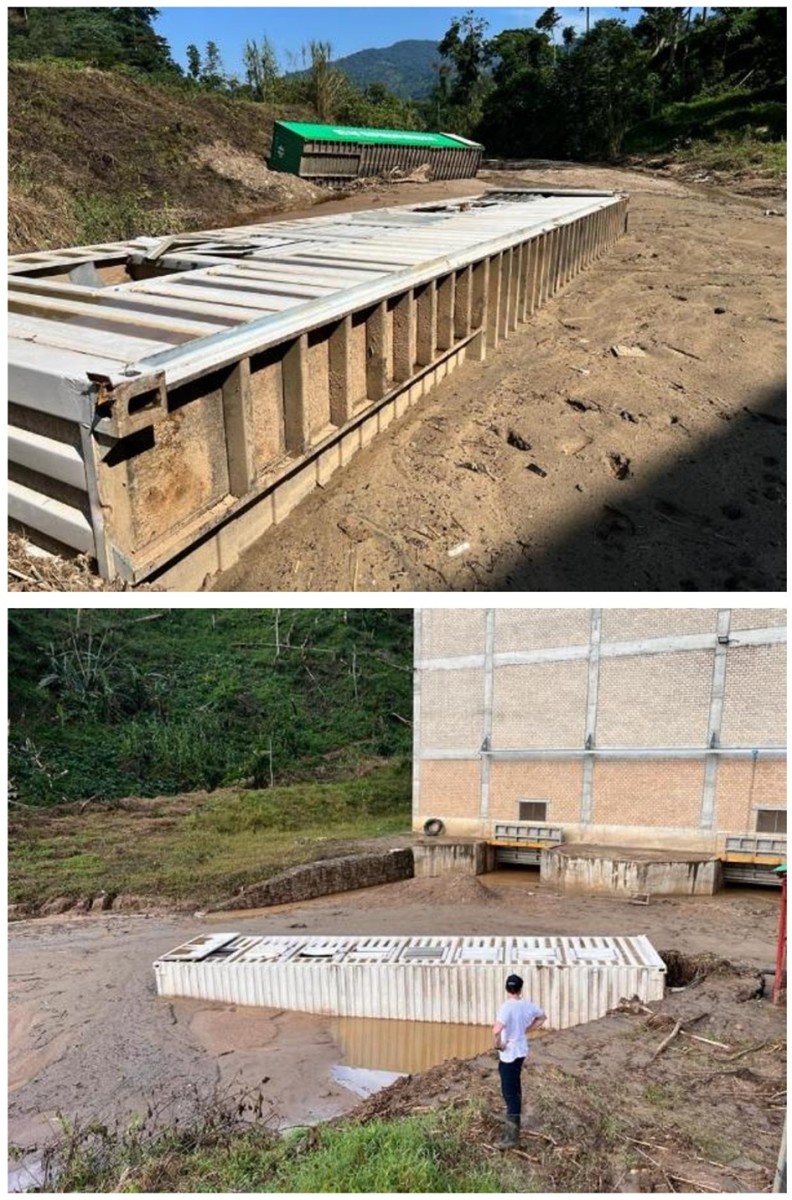 A container filled with miners embedded in the earth after the flooding. Photo courtesy of Sébastien Gouspillou.