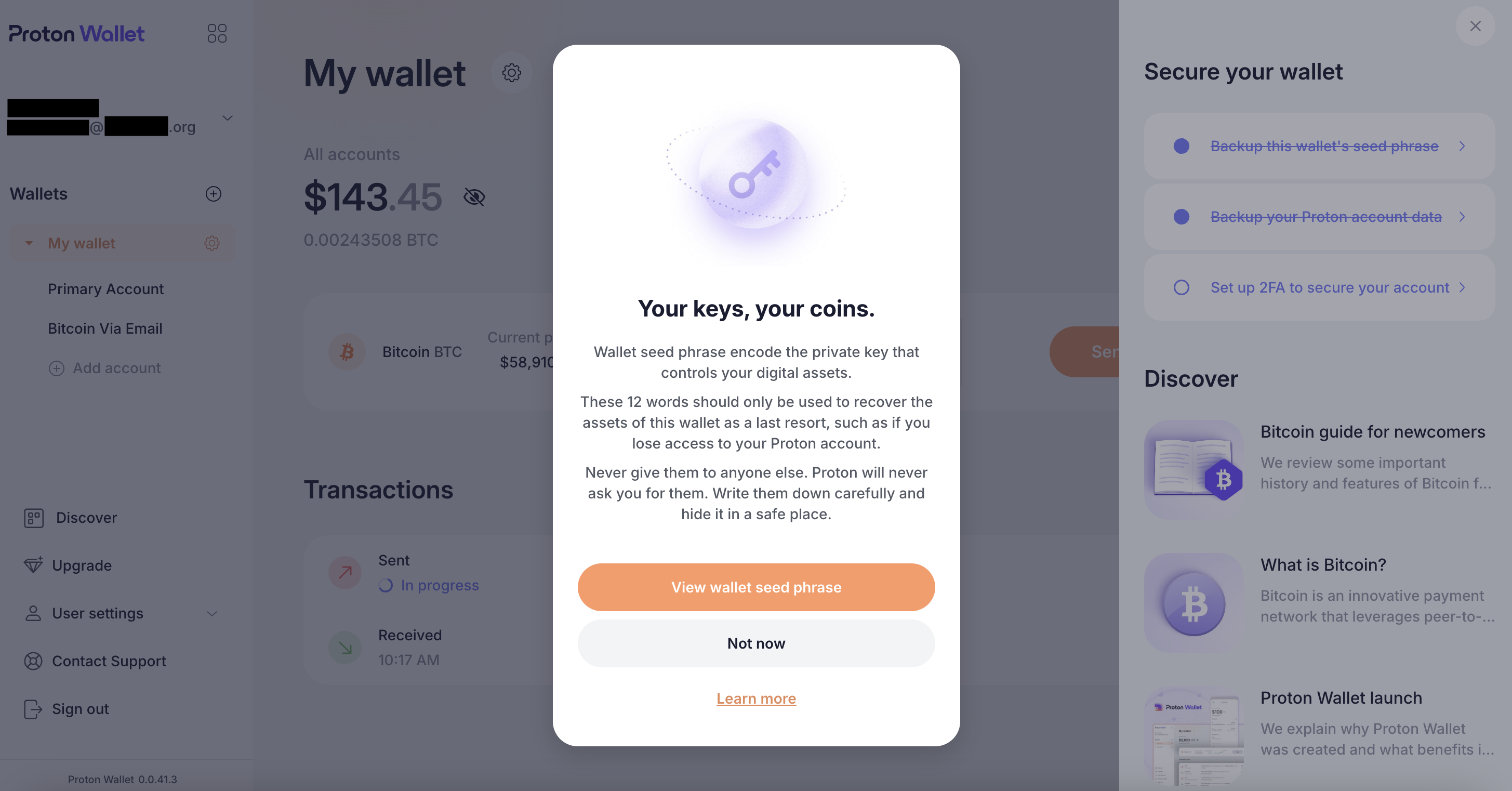 Proton Wallet Review: A Bitcoin Software Wallet That Simplifies Transactions 17